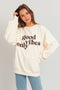 Good Vibes Only Graphic Oversized Sweatshirt // 2 Colors