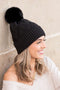 Chunky Knit Fur Pom Beanies
