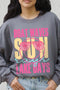 Boat Waves Sun Rays Graphic Fleece Sweatshirts