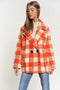 Fuzzy Boucle Textured Double Breasted Coat Jacket // 3 Colors