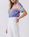 Towanda Tie Dye Puff Sleeve Knit Top