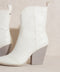 Ariella White Western Short Boot