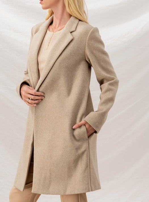 Sonja Soft-Brushed Oatmeal Over Coat