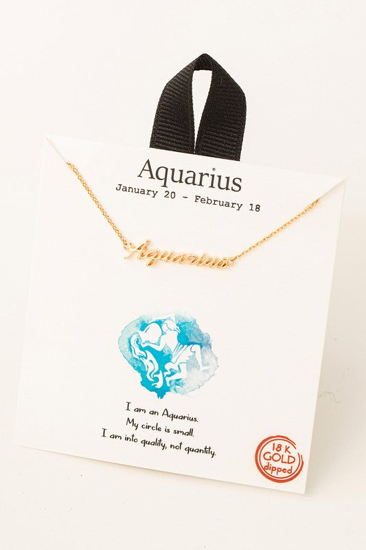 Zodiac Gold Dainty Necklaces