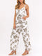 Bora Bora Button Down Floral Jumpsuit