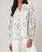 Lou Floral Ruffle Balloon Sleeve Blouse