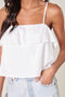 Marguerite Ruffle Cami Poplin Top