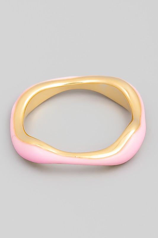 Pink Delicate Wave Fashion Ring (Size 6)