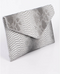 Snakeskin Clutch - Grey