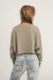 Olive // Carolyn Cropped Easy Long Sleeve Tee