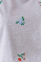 Ladylike Grey Flutter Floral Knit Tee