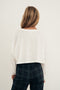 Ivory // Carolyn Cropped Easy Long Sleeve Tee