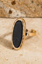 Oval Stone Ring // 3 COLORS