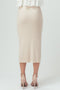 Check Out The Sky Tan Midi Skirt