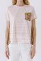 Layton Striped Floral Pocket Tee