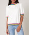 Vivid Dreams Rainbow Trim Top