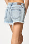 Renegade Sofie Distressed High Rise Exposed Button Shorts