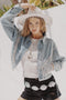 Rhinestone Cowgirl Denim Fringe Jacket