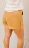 Claim to Fame Faux Suede Button Skort