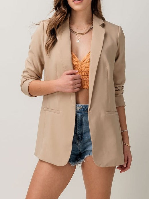 Juliette Pocketed Blazer || Taupe