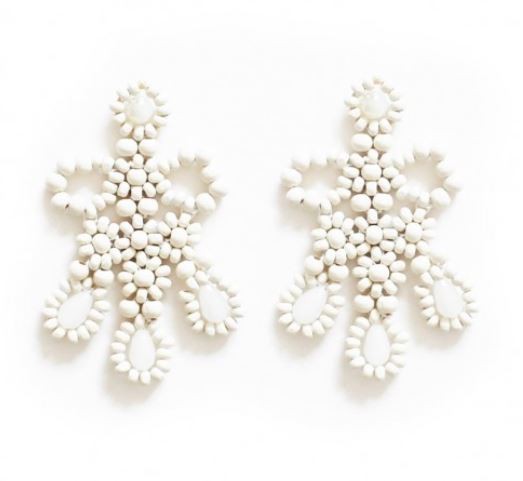 Daisy Wood Earrings // 3 COLORS